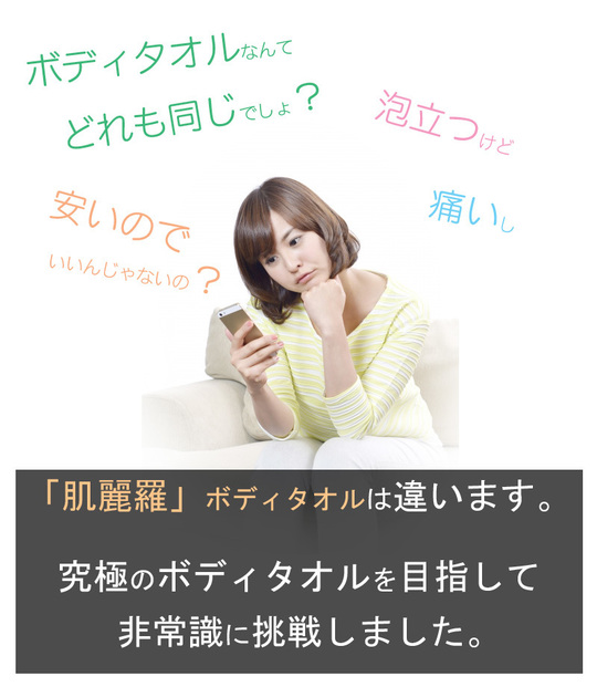 常識に挑戦したボディタオル